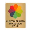 Vertical Full Color Brass Signs 10" x 8"