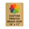 Vertical Full Color Brass Signs 16" x 12"