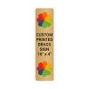 Vertical Full Color Brass Signs 16" x 4"