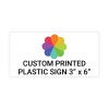 3"x6" 3"x6" Custom Plastic Sign, Full Color, Indoor/Outdoor