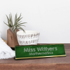 Green Chalkboard Style Teacher Desk Plate