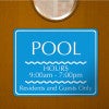 Horizontal Engraved Plastic Sign For A Pool