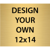 Horizontal Engraved Heavy Brass Signs 12" x 14"
