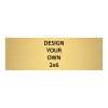 Horizontal Engraved Heavy Brass Signs 2" x 6"