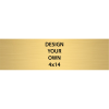 Horizontal Engraved Heavy Brass Signs 4" x 14"
