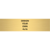 Horizontal Engraved Heavy Brass Signs 4" x 16"