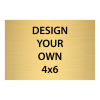 Horizontal Engraved Heavy Brass Signs 4" x 6"