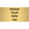 Horizontal Engraved Heavy Brass Signs 4" x 8"