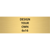 Horizontal Engraved Heavy Brass Signs 6" x 16"