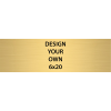 Horizontal Engraved Heavy Brass Signs 6" x 20"