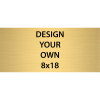 Horizontal Engraved Heavy Brass Signs 8" x 18"