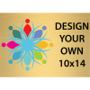 Horizontal Full Color Brass Signs 10" x 14"