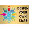 Horizontal Full Color Brass Signs 12" x 18"