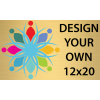 Horizontal Full Color Brass Signs 12" x 20"