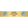 Horizontal Full Color Brass Signs 2" x 10"