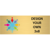 Horizontal Full Color Brass Signs 3" x 8"
