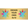 Horizontal Full Color Brass Signs 4" x 10"