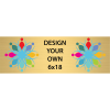 Horizontal Full Color Brass Signs 6" x 18"