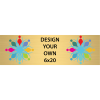 Horizontal Full Color Brass Signs 6" x 20"