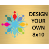 Horizontal Full Color Brass Signs 8" x 10"