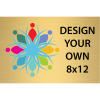 Horizontal Full Color Brass Signs 8" x 12"