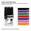 Choose from a variety of self-inking stamp colors.