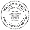 Kentucky Notary Round Seal Embosser Imprint