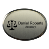 Law Office Oval Name Tag with Premier Holder (2.5" x 1.75")