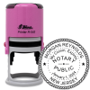New Jersey Notary Pink Stamp - Round