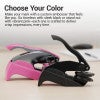 Pink and black desk embosser color options
