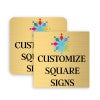 Square Full Color Brass Signs