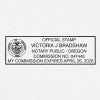 Oregon Notary stamp impression 