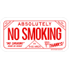Switchyards 6 x 12 No Smoking  Aluminum Sign