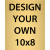 Vertical Engraved Heavy Brass Signs 10" x 8"