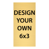 Vertical Engraved Heavy Brass Signs 6" x 3"