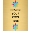 Vertical Full Color Brass Signs 10" x 8"
