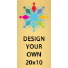 Vertical Full Color Brass Signs 20" x 10"