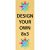 Vertical Full Color Brass Signs 8" x 3"