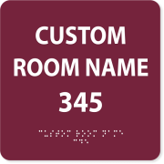 ADA Braille Room Sign