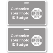 Customizable Horizontal Double Sided ID Badge