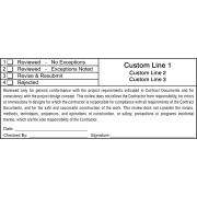 Shop Drawing Review Horizontal Plan & Blueprint Stamp