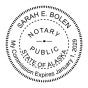 Alaska Notary Round Seal - Choose Stamp or Embosser