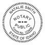 Idaho Notary Round Seal - Choose Stamp or Embosser