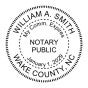 North Carolina Round Notary Seal - Choose Stamp or Embosser