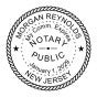 New Jersey Round Notary Seal - Choose Stamp or Embosser