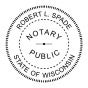 Wisconsin Round Notary Seal - Choose Stamp or Embosser
