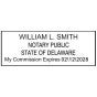 Delaware Pink Rectangle Notary Stamp