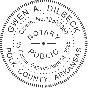 Arkansas Round Pink Notary Seal