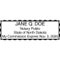North Dakota Rectangular Notary Stamp