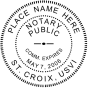 U.S. Virgin Islands Round Notary Seal